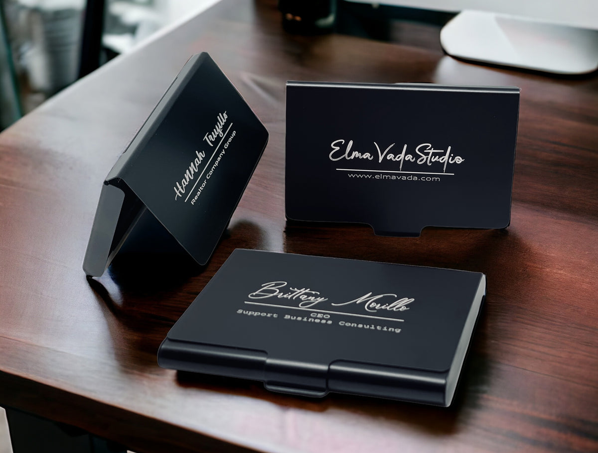 Custom Engraved Business Card Holder