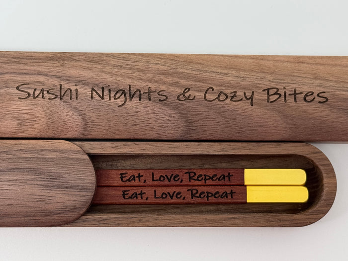 Engraved Sushi Chopsticks Set – Personalized Dining Utensils