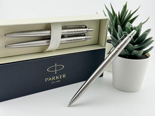 Premium Parker Pen sets with Name, Custom Engraved Parker Pen Set for Corporate Gifts, Personalized Parker pen sets for employee appreciation