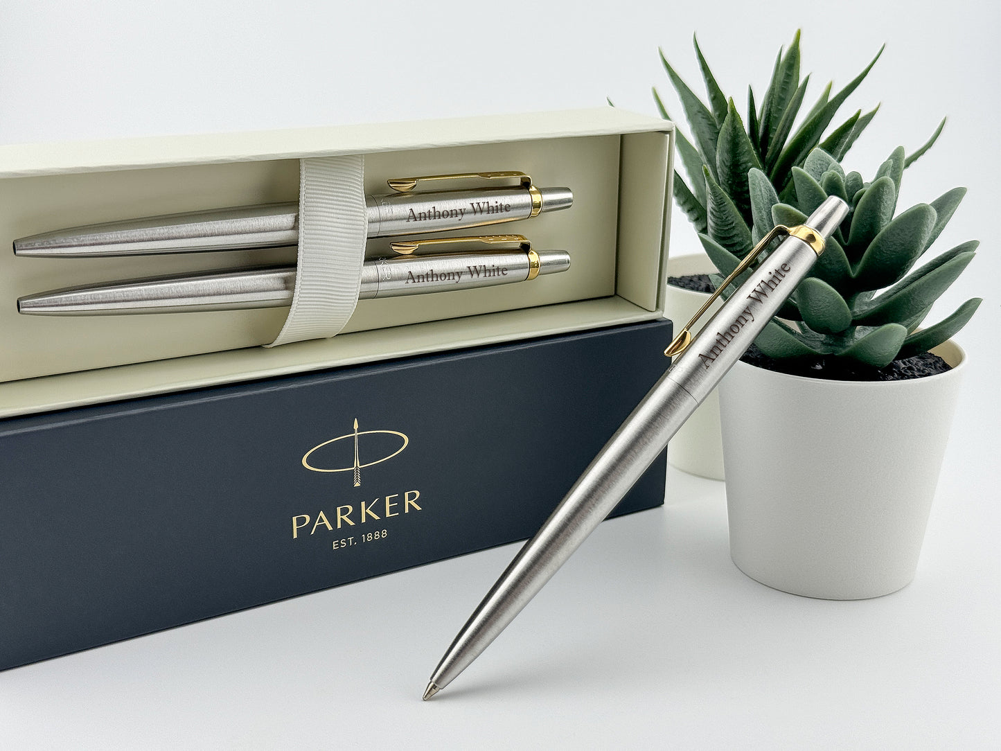 Premium Parker Pen sets with Name, Custom Engraved Parker Pen Set for Corporate Gifts, Personalized Parker pen sets for employee appreciation