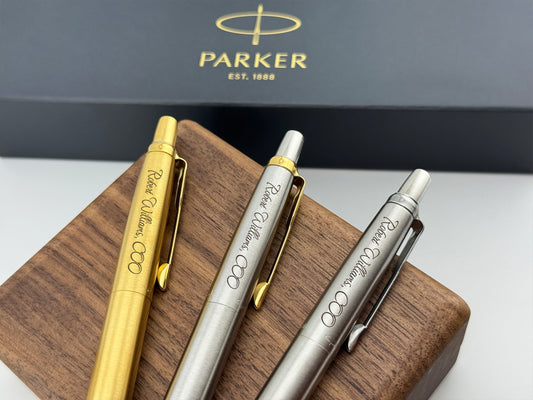 Engraved Parker Jotter Ballpoint Pens, Corporate Gifts for Professionals in Bulk, Executive Office Parker Pens with Custom Branding