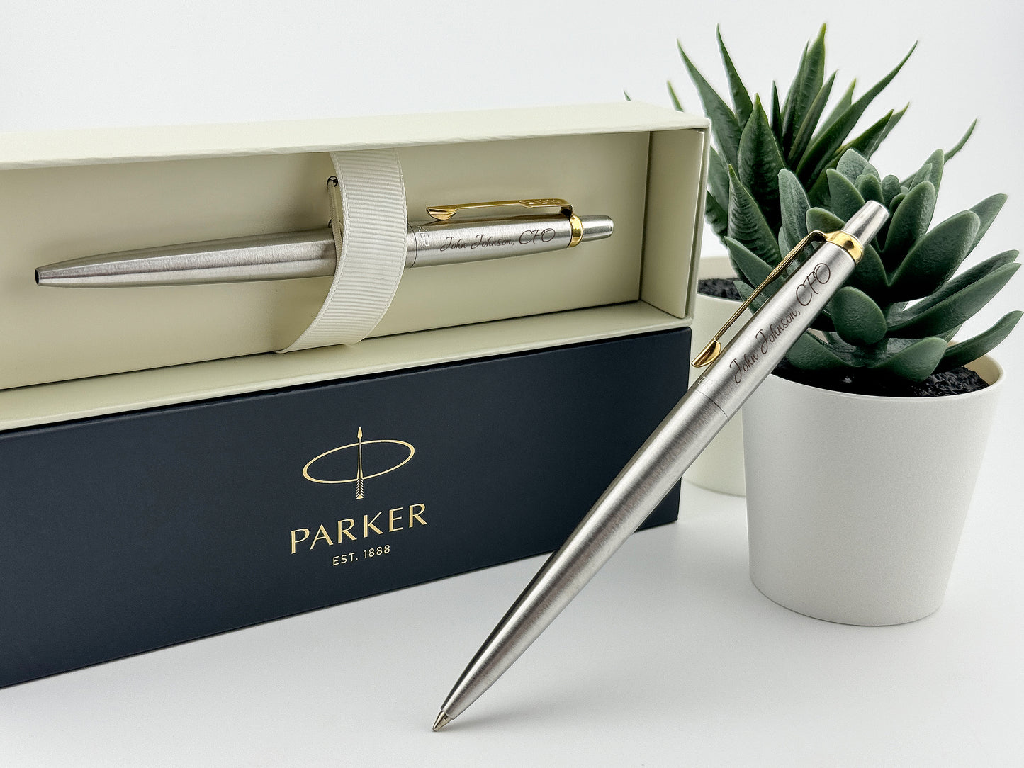 Engraved Parker Jotter Ballpoint Pens, Corporate Gifts for Professionals in Bulk, Executive Office Parker Pens with Custom Branding