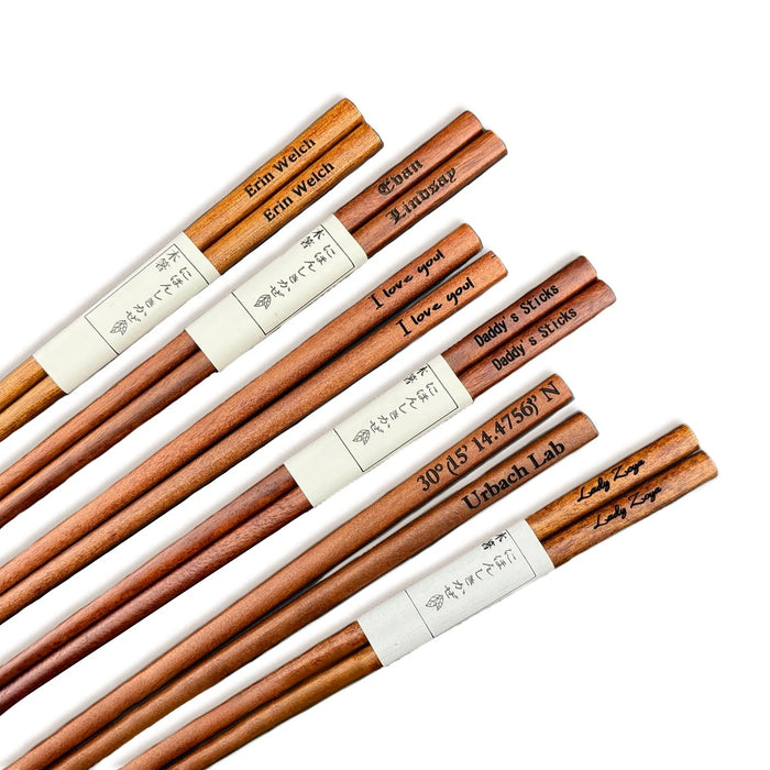 Custom Engraved Chopsticks Wedding Favors – Personalized Guest Gifts